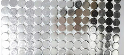 Contatos de prata são componentes condutores essenciais